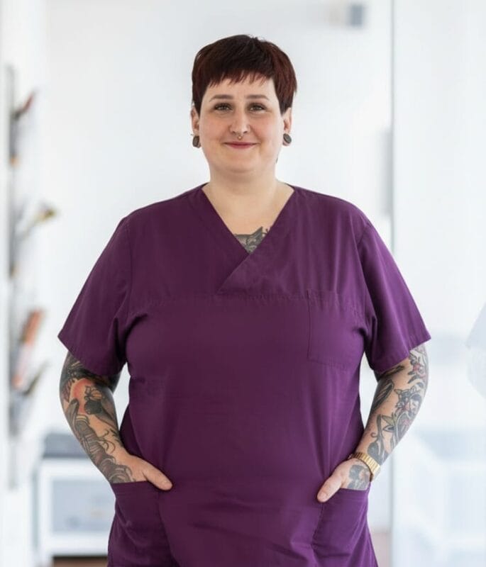 Franziska Stankus, Mitarbeiterin des Praxisteams der gastroenterologischen Praxis Dr. med. Stockhammer.